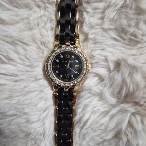 Anne Klein Women’s Watch Gold And Black Ceramic With Swarovski Crystals ✨️💫